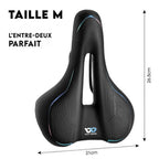 Selle de vélo confort à amortisseurs en gel, trois tailles