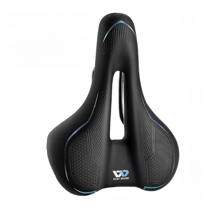 Selle de vélo confort à amortisseurs en gel, trois tailles, multicolore