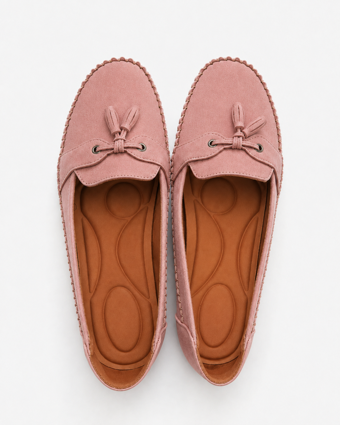 Mocassins orthopédiques femme à boucle vintage, semelle rembourrée, rose
