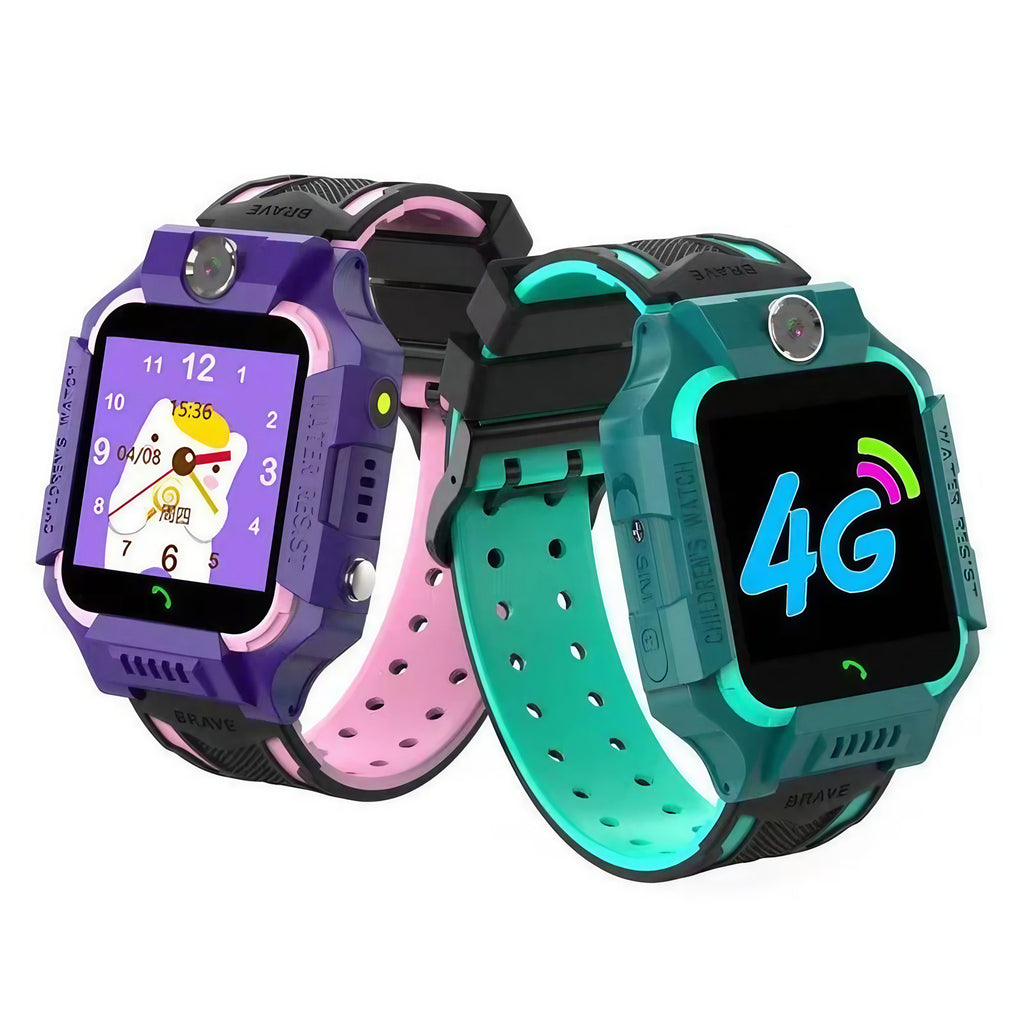 Montre connectée enfant avec GPS, appels et bouton SOS, vert