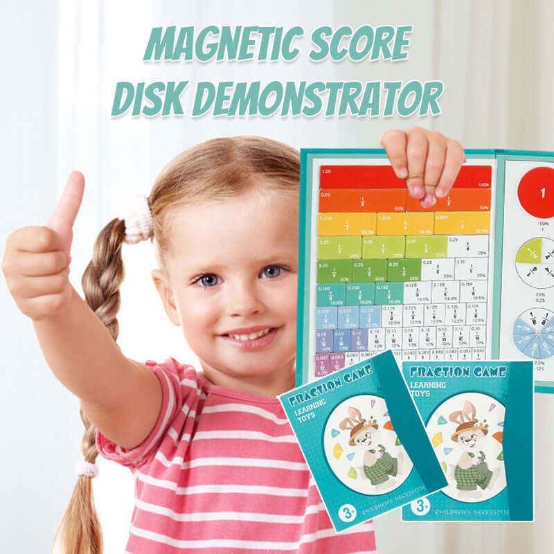 Disque de fractions magnétique, outil pédagogique de calcul