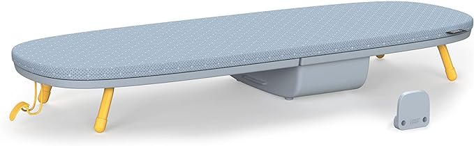 Table à repasser pliante compacte, cadre acier, 89 x 33 cm