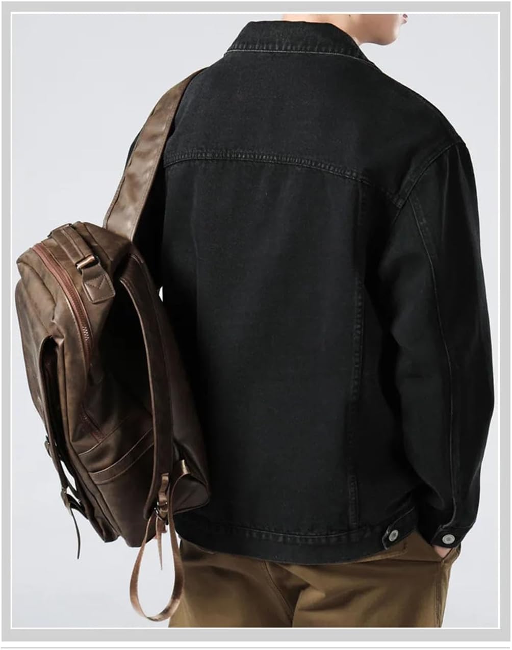 Veste en jean homme, coutures renforcées, trois coloris