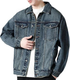 Veste en jean homme, coutures renforcées, trois coloris