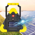 Lampe d'urgence solaire LED avec triangle rouge et sortie USB