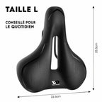 Selle de vélo confort à amortisseurs en gel, trois tailles
