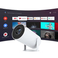 Mini vidéoprojecteur portable WiFi 6 et Bluetooth, image 130 pouces, blanc