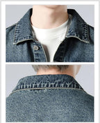 Veste en jean homme, coutures renforcées, trois coloris