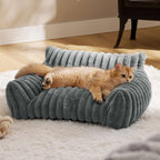 Lit orthopédique pour chien en mousse, housse lavable, trois tailles, gris foncé