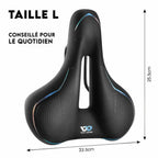 Selle de vélo confort à amortisseurs en gel, trois tailles