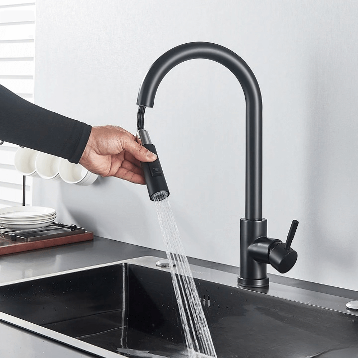 Mitigeur de cuisine tactile à douchette extractible, acier inoxydable