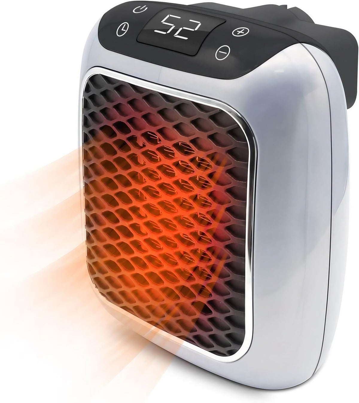 Radiateur d'appoint compact sur prise, céramique, 800 W, gris