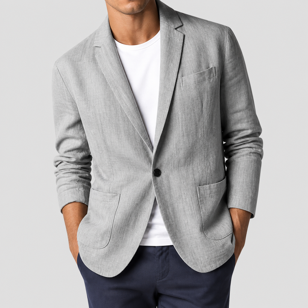 Blazer homme léger pour l'été, coupe moderne, du S au 3XL, gris