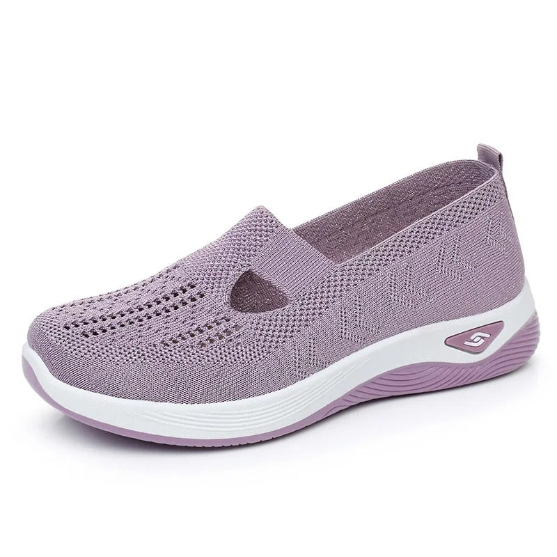 Chaussures orthopédiques femme à semelle intérieure amortissante, lavande