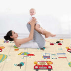 Tapis de jeu bébé XXL en mousse EVA, 180 x 100 cm, pliable