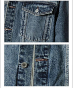 Veste en jean homme, coutures renforcées, trois coloris