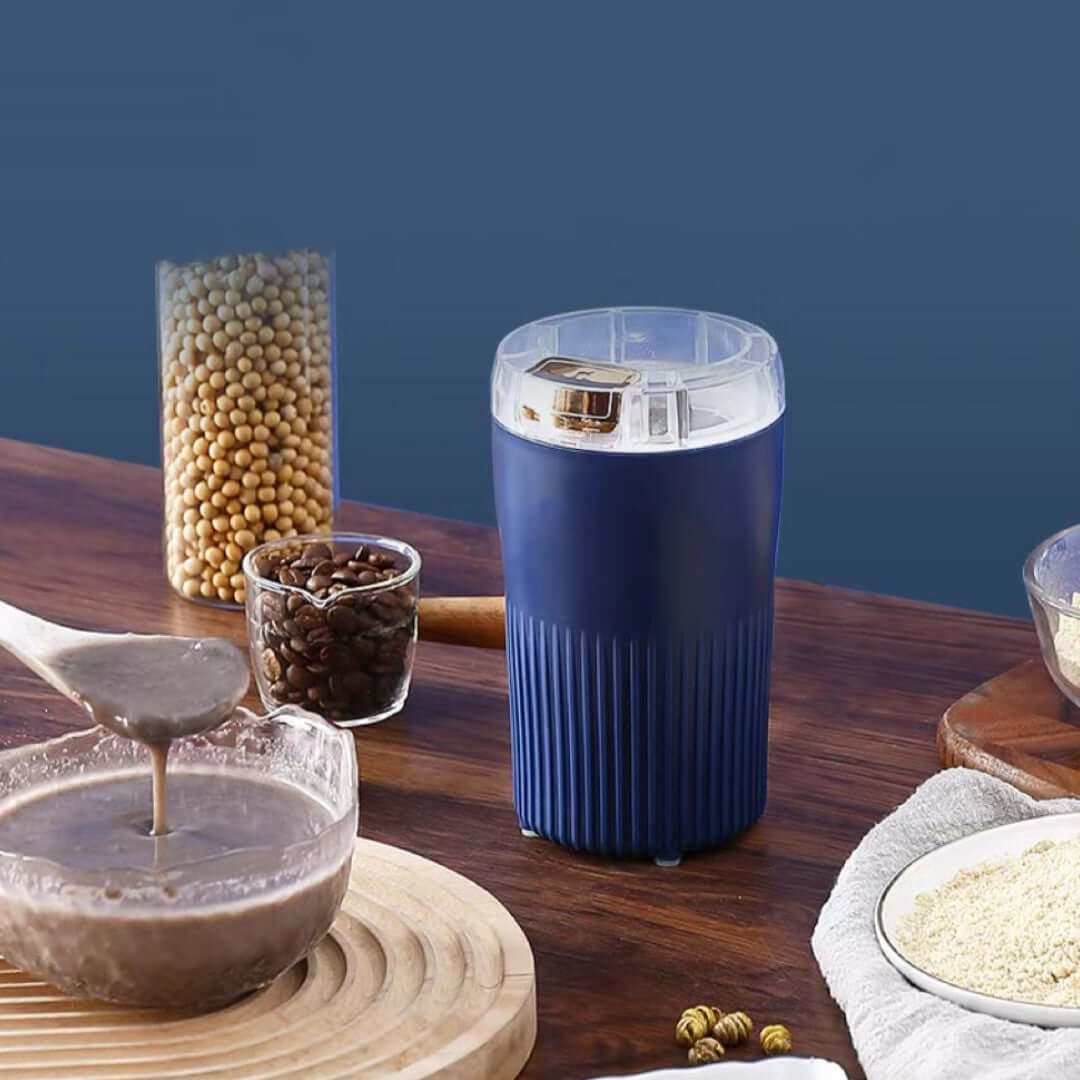 Moulin électrique compact pour café et épices, lames acier
