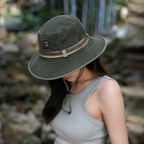 Chapeau de soleil femme à bord large, pliable et réglable