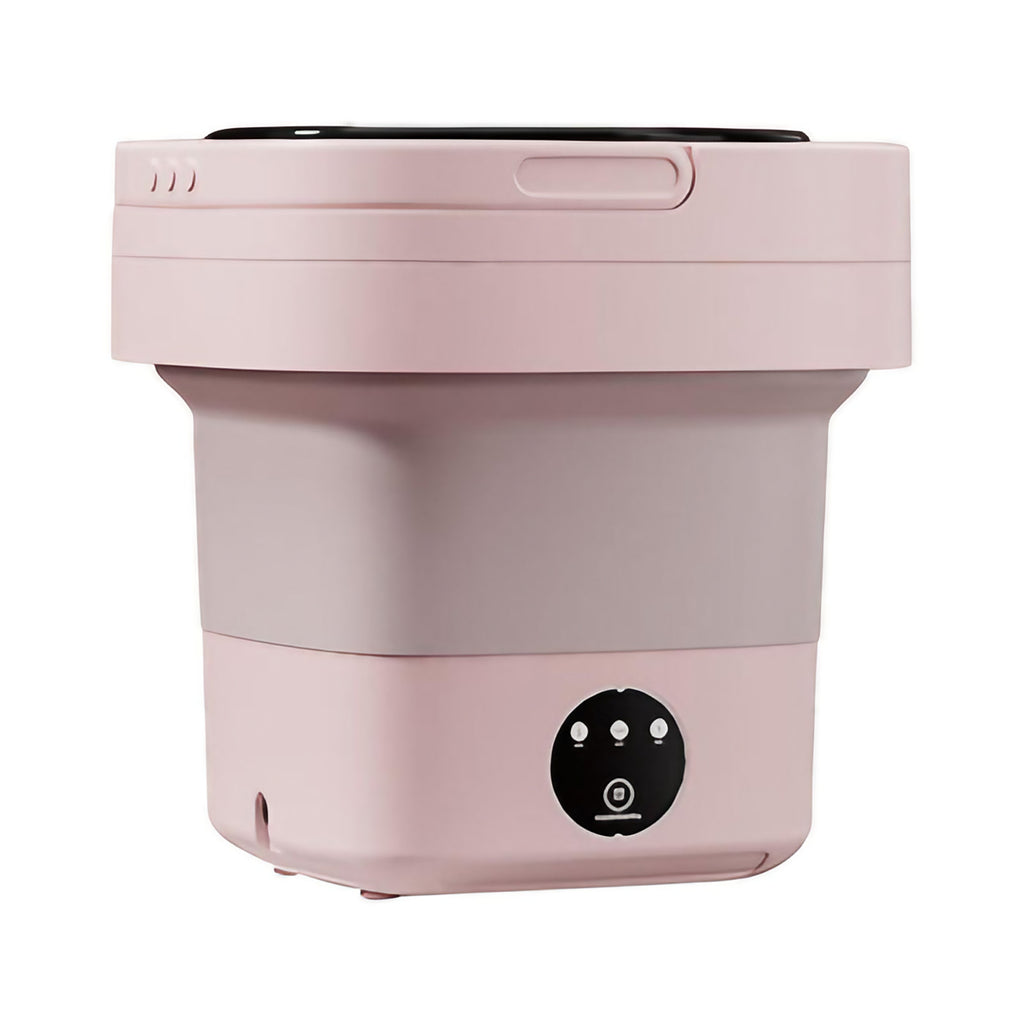 Machine à laver pliante 17 L, portable, trois coloris, rose