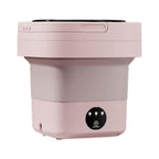 Machine à laver pliante 17 L, portable, trois coloris, rose