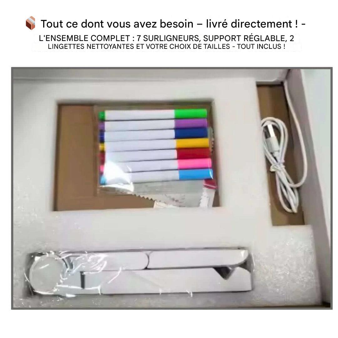 Tableau de dessin lumineux LED pour enfant, stylo 7 couleurs