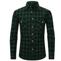 Chemise en flanelle homme à carreaux, quatre coloris, S au 3XL, noir