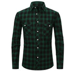 Chemise en flanelle homme à carreaux, quatre coloris, S au 3XL, noir