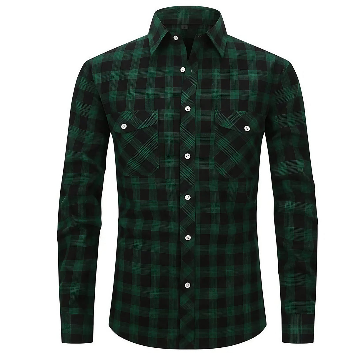Chemise en flanelle homme à carreaux, quatre coloris, S au 3XL, noir