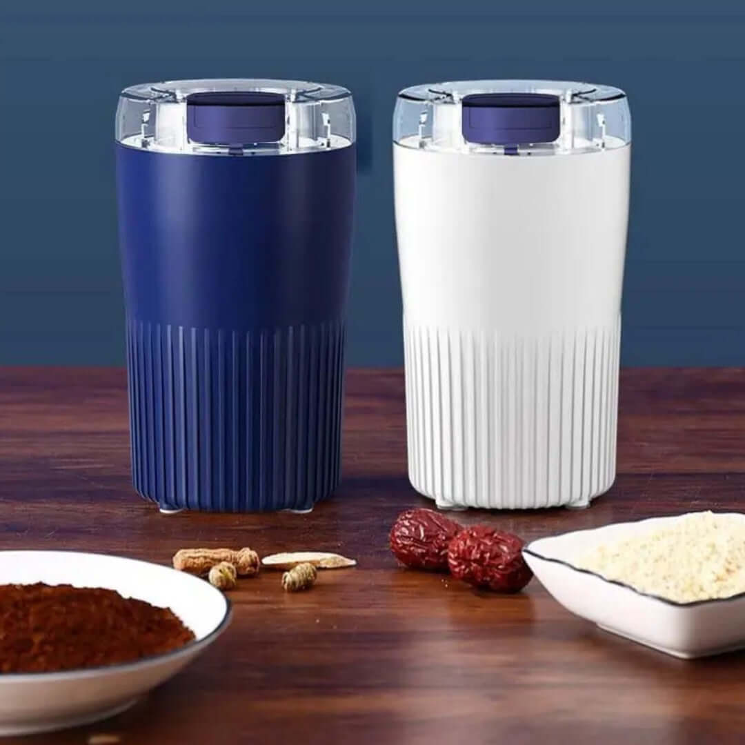 Moulin électrique compact pour café et épices, lames acier