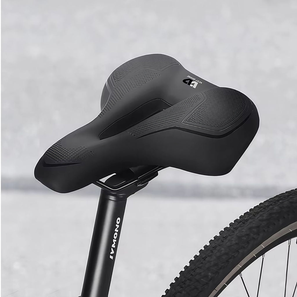Selle de vélo confort à amortisseurs en gel, trois tailles, noir