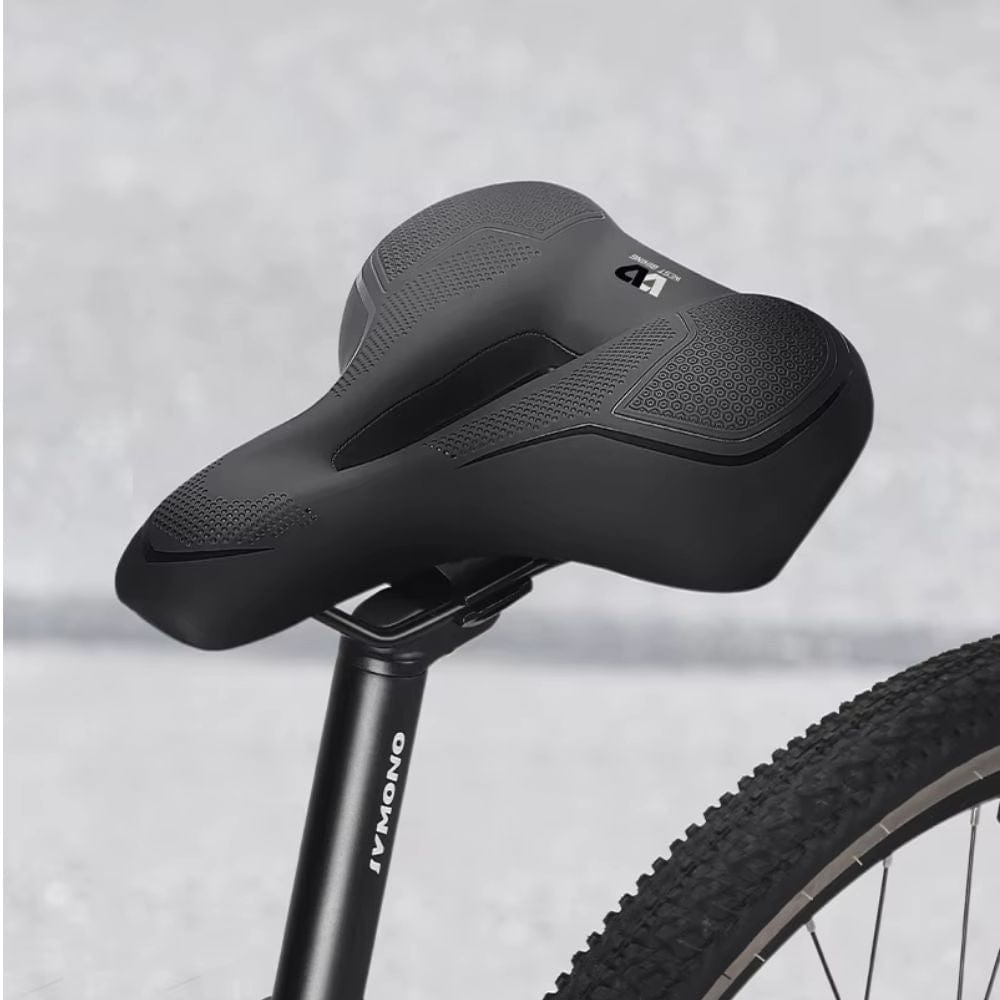 Selle de vélo confort à amortisseurs en gel, trois tailles, noir