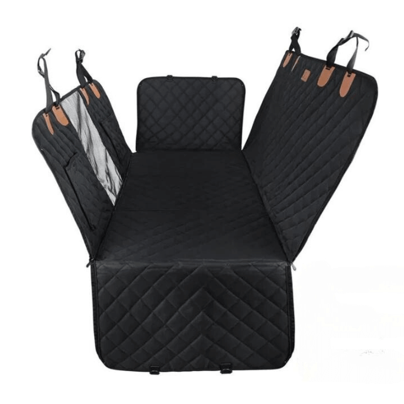 Housse de banquette arrière imperméable pour chien, noire