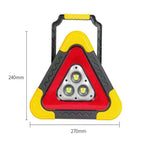 Lampe d'urgence solaire LED avec triangle rouge et sortie USB