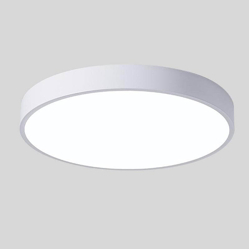 Plafonnier LED rond style scandinave, finition bois en option