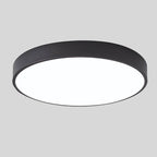 Plafonnier LED rond style scandinave, finition bois en option, noir