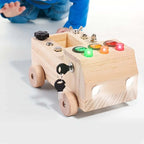 Tableau d'activités en bois pour enfant, LED, vis et écrous