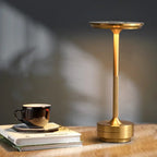Lampe à poser sans fil rechargeable, doré, noir ou argenté