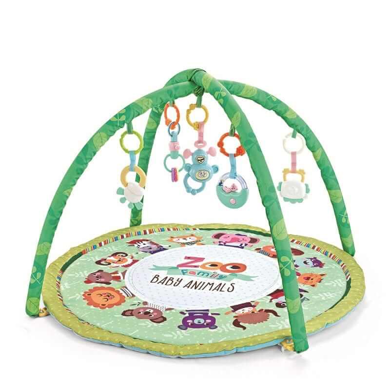 Tapis d'éveil bébé avec jouets suspendus et balles, cinq motifs