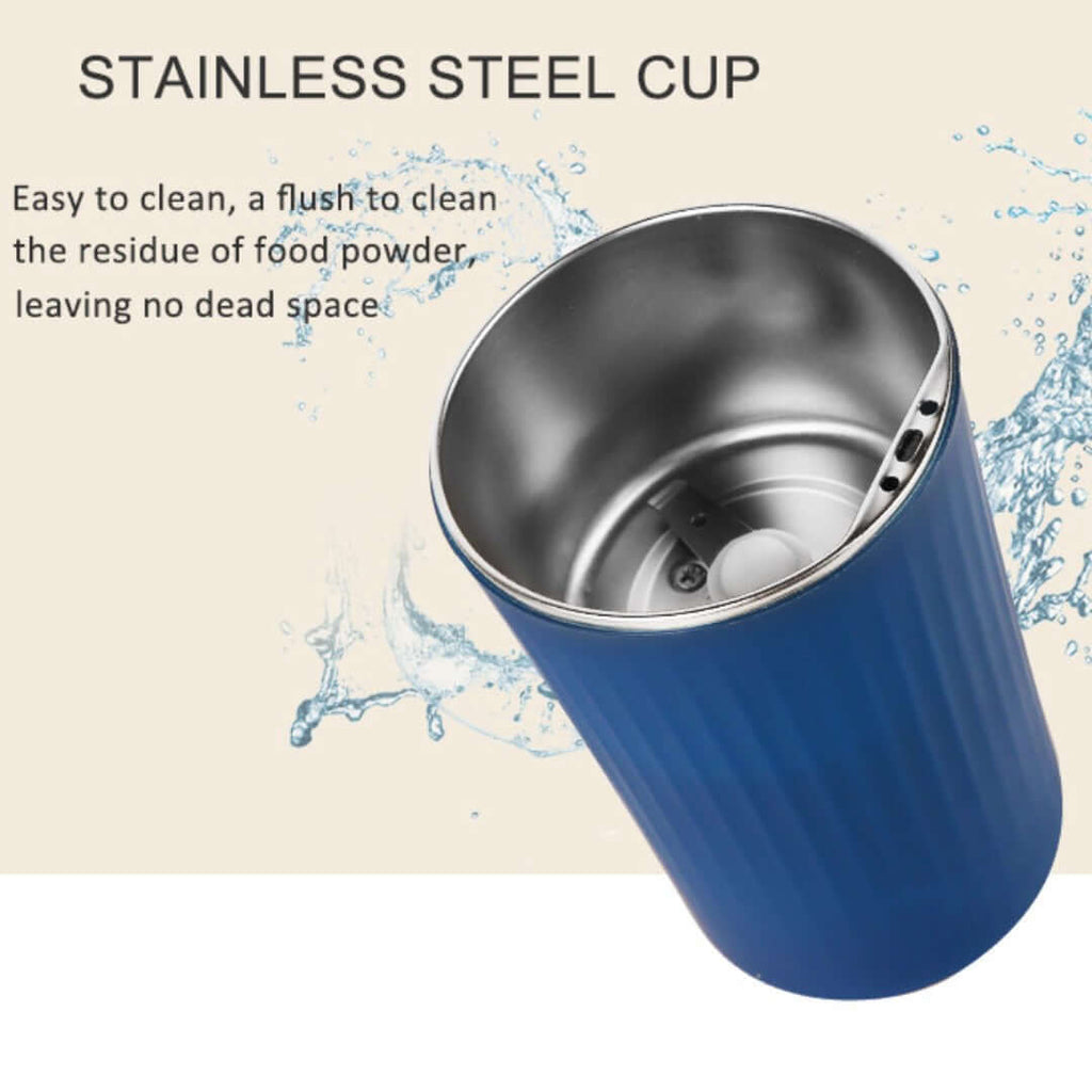 Moulin électrique compact pour café et épices, lames acier