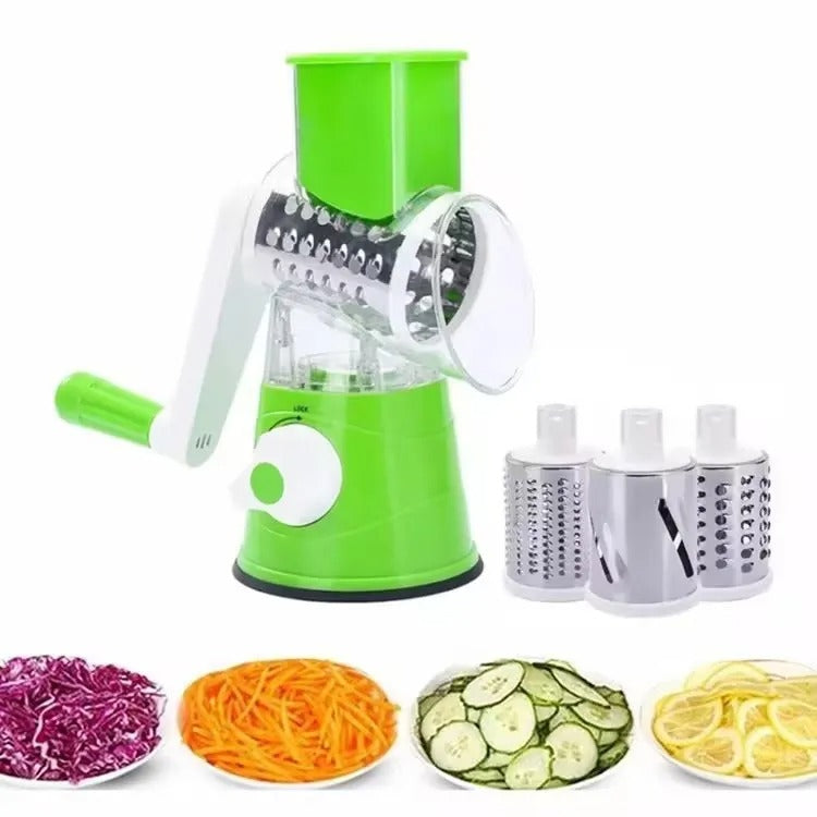 Mandoline de cuisine pour légumes, pieds antidérapants, vert ou bleu