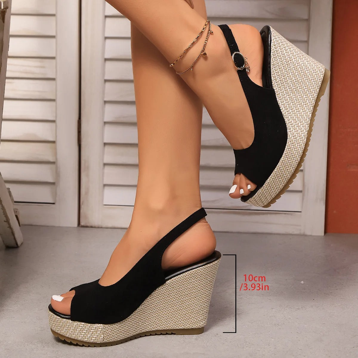 Sandales à talon noires femme, pour la soirée et le bureau