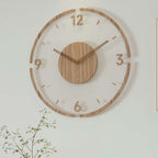 Horloge murale en bois de style scandinave, silencieuse, 30 ou 35 cm