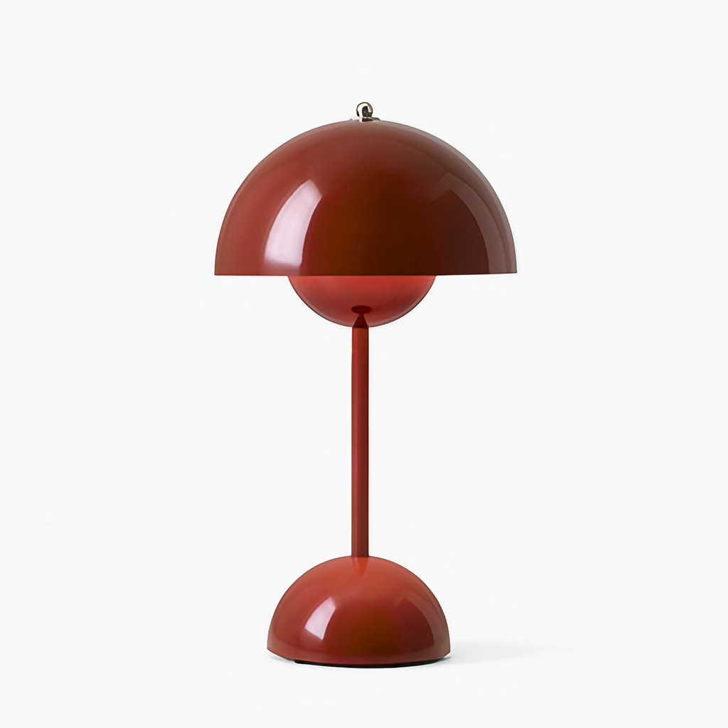 Lampe de table LED sans fil, intensité variable, huit coloris, brun rougeâtre
