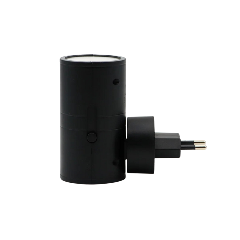 Applique LED à brancher sur prise, capteur jour et nuit, 3000K, noir
