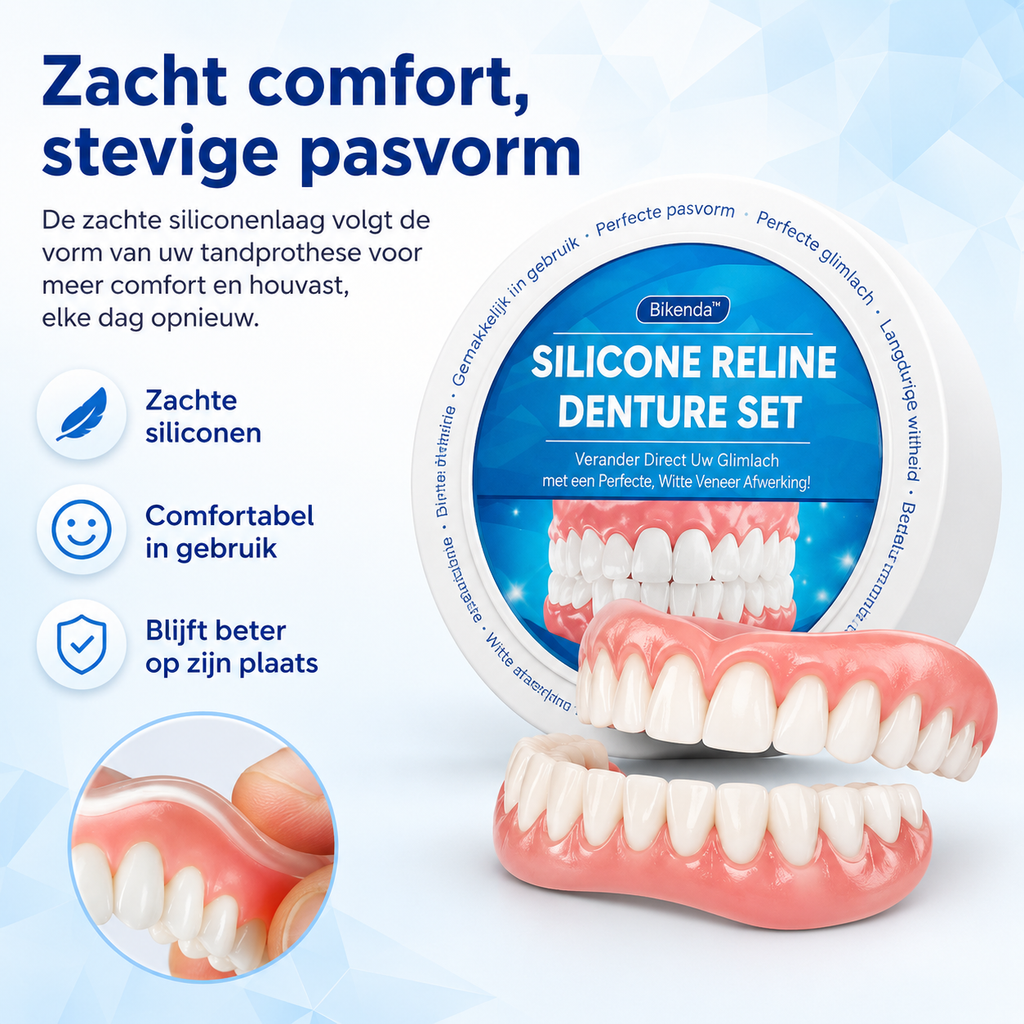 Kit de prothèses dentaires amovibles en silicone, haut et bas