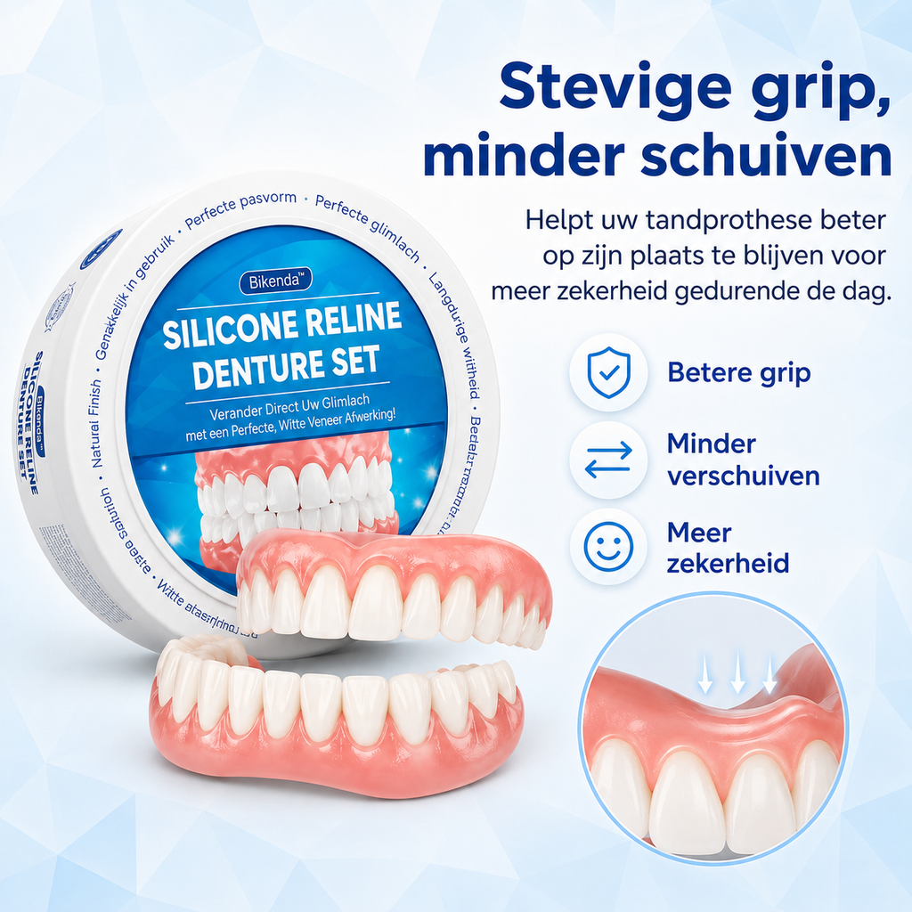 Kit de prothèses dentaires amovibles en silicone, haut et bas