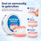 Kit de prothèses dentaires amovibles en silicone, haut et bas