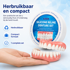 Kit de prothèses dentaires amovibles en silicone, haut et bas