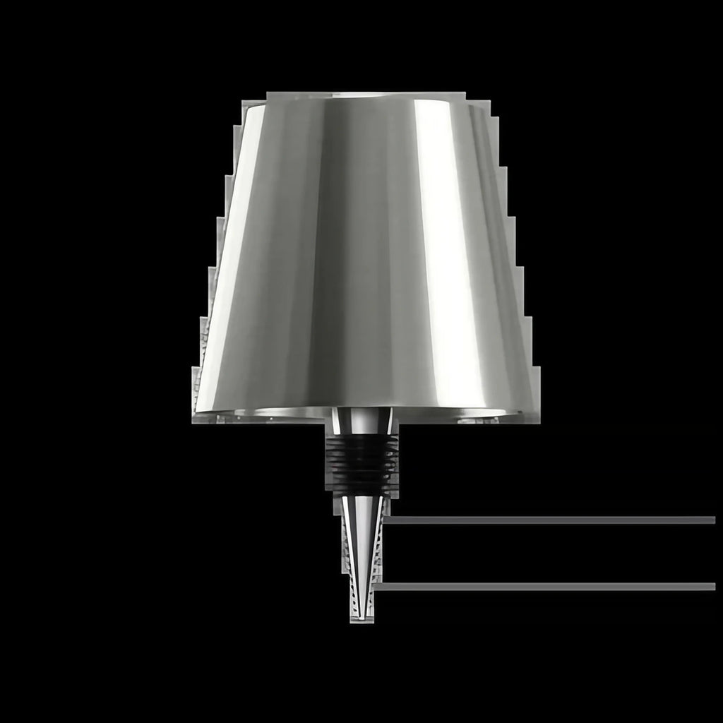 Lampe sans fil à poser sur une bouteille, rechargeable USB-C, argenté