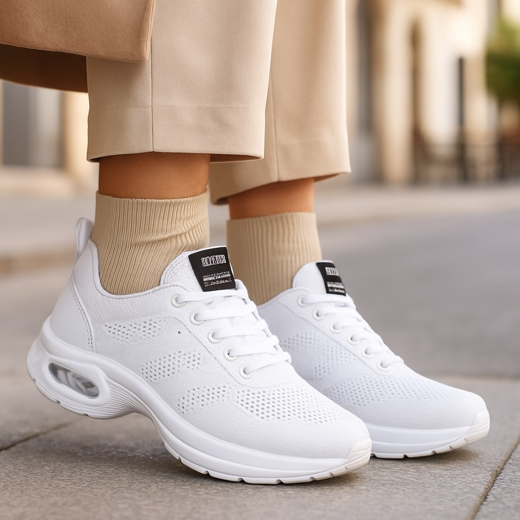 Baskets orthopédiques unisexes à enfiler, six coloris, blanc